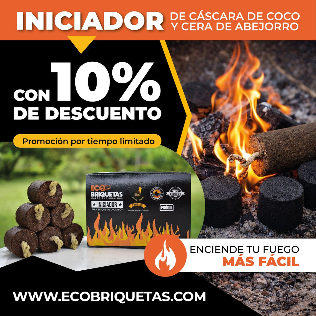 Iniciadores para briquetas o carbón 🔥 Calor que dura más