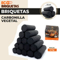 Briquetas en forma de cilindro, con carbón vegetal prensado y cáscara de coco para barril y parrilla  🔥