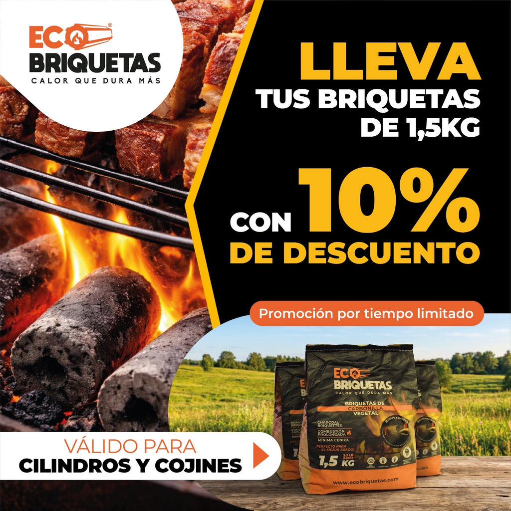 Briquetas en forma de cilindro, con carbón vegetal prensado y cáscara de coco para barril y parrilla  🔥