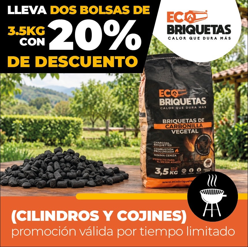 Briquetas en forma de cojín de carbón vegetal prensado y cáscara de coco para barril y parrilla