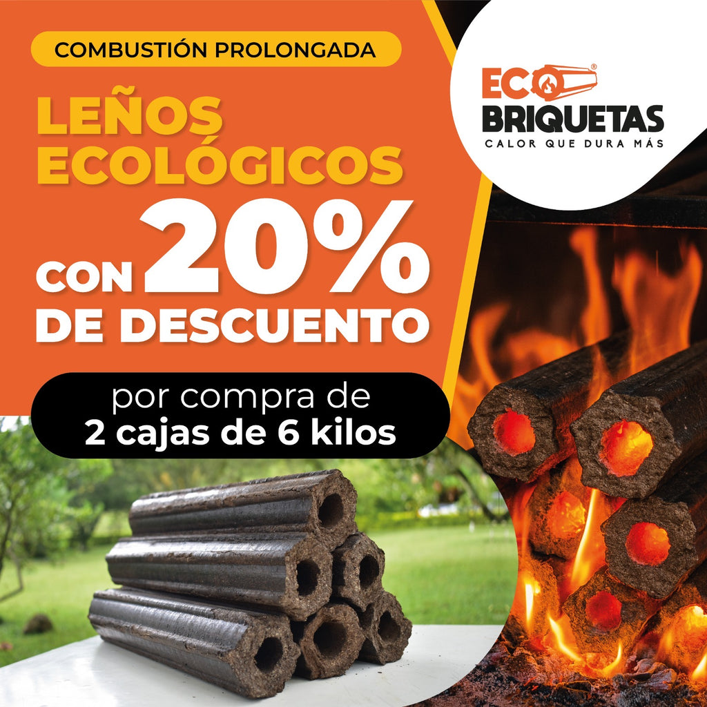 Leños de cáscara de coco para fogatas y chimeneas 🔥