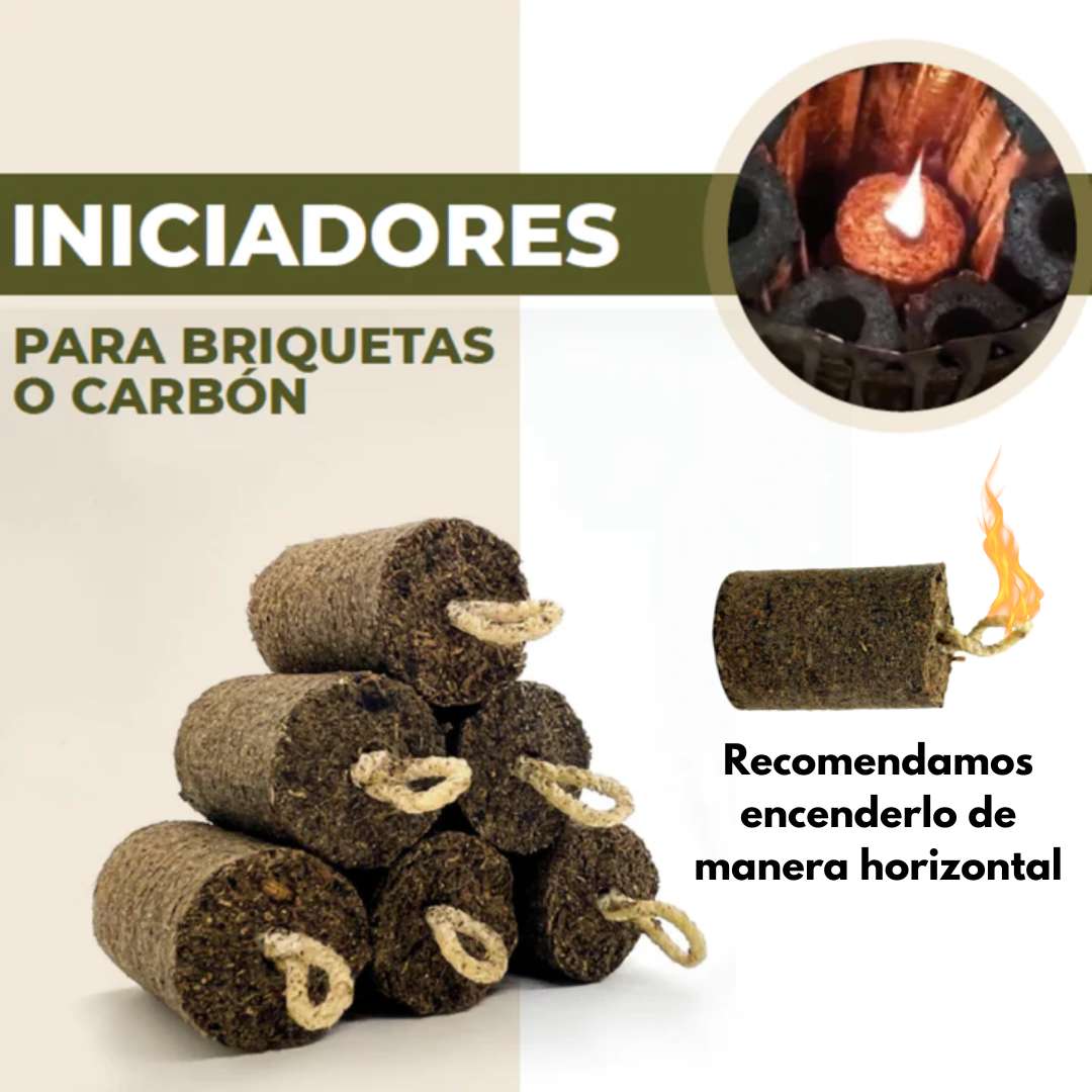 Iniciadores para briquetas o carbón 🔥 Calor que dura más